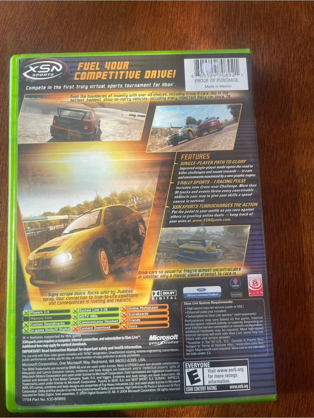 RalliSport Challenge 2 (Microsoft Xbox, 2004) Complete w/ Manual